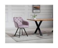 SalesFever »Fiona« Polsterstuhl mit Drehfunktion rosa 61x85x62 cm