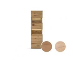 Massivholz »Davos« Vitrine Wildeiche natur geölt / Anschlag rechts / ohne Beleuchtung