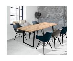 Massivholz »U-Loft« Wildeiche Esstisch 180x90 cm / weiß