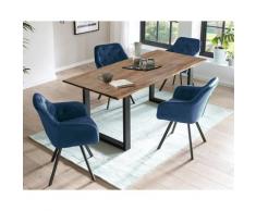 SalesFever »Layne-Fiona« Esszimmergruppe Akazie blau – erhältlich in 2 Größen