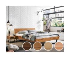 Hasena Pronto Massivholzbett Asti 180x200 cm / Eiche bianco, gebürstet, geölt / 25 cm