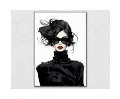La Casa »Black and white Lady« Ölbild gerahmt 70x100 cm gerahmt