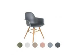 Zuiver »Albert Kuip« Designer-Stuhl mit Armlehne Taupe