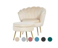 SalesFever »Arielle« Sessel beige 76x78x76 cm