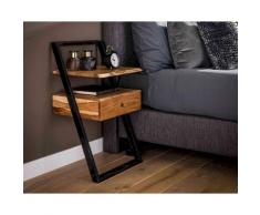 designline »Lean« Massivholz Nachttisch 45x77x35 cm