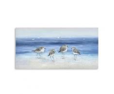 La Casa »Möwen am Strand« Ölbild 140x70 cm auf Leinwand