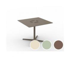 Resol »Toledo Aire« Outdoor Tisch XL eckig Chocolate / 90x90 cm