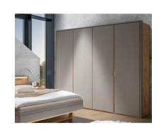 Forestales »Alabama« Wildeiche Kleiderschrank Grau 3-türig