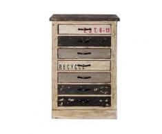 Taste of India Unikat Schubladenkommode 6 vintage schwarz und weiss