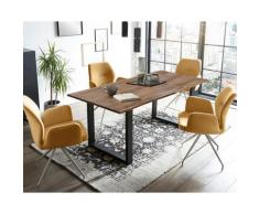 SalesFever »Layne-Amira« Esszimmergruppe Akazie gelb Esstisch 180x90 cm