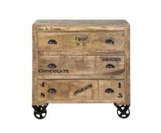 SIT »Rustic« Massivholz Mango Kommode - 3 Schubfächer