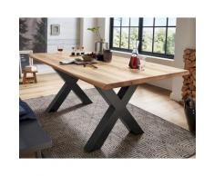 3S Frankenmöbel »Bellinzona« Wildeiche Massivholz Esstisch TI-0600 / 200x100 cm / Baumkante
