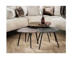 designline »Patina Metal« Couchtisch 3er-Set viereckig