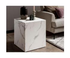 SalesFever »Dallas« Beistelltisch Marmoroptik weiß 45x50x45 cm