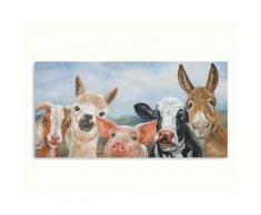 La Casa »Tiergruppe« Ölbild 140x70 cm