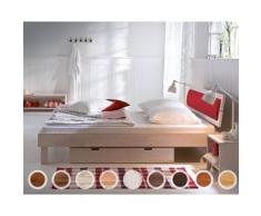 Hasena Wood-Line Massivholzbett Cantu/Duetto 200x200 cm Buche natur 20 cm