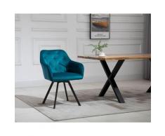 SalesFever »Fiona« Polsterstuhl mit Drehfunktion türkis