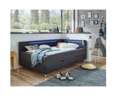 meise.möbel »Laser« Polsterbett inkl. Bettkasten 120x200 cm / Bezug Kunstleder schwarz