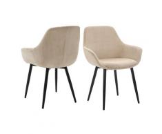 SalesFever »Steve« Armlehnstuhl 2er-Set beige