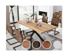 SIT Tops & Tables »Arizona« Wildeiche Massivholz Esstisch 200x100 cm / Eisen antikbraun