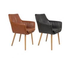 designline Polsterstuhl Pike mit Armlehne Cognac