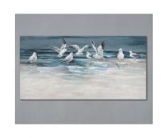 La Casa »Möwen auf dem Meer« Ölbild handbemalt 70x140 cm