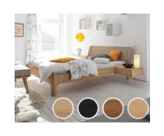 Hasena Oak-Line Massivholzbett Xylo/Gabo 200x200 cm Eiche graphit 20 cm