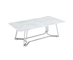 SalesFever »Nelio« Couchtisch weiß/silber 110x40x60 cm