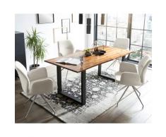 SalesFever »Lando-Amira« Esszimmergruppe Akazie creme Esstisch 160x85 cm