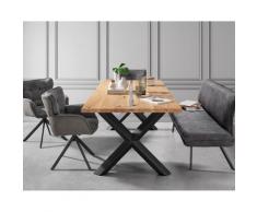 Massivholz »Epoxid« Tabula Rasa Esstisch gerade Kante 220x100 cm / Epoxid-Harz Transparent