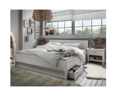 Massivholz »Solvita« Bett weiß 160x200 cm / weiß / mit 6 Bettkästen