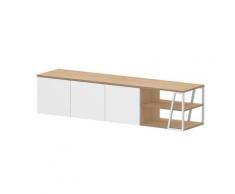 TemaHome »Albi« Lowboard Weiß mit Eiche 190x45x45 cm