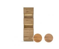 Massivholz »St. Gallen« Glasvitrine natur geölt / mit Beleuchtung / Anschlag rechts