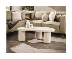 designline »Marble« Couchtisch Kieselstein organisch 110x38x70 cm