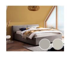 meise.möbel »Cube« Polsterbett Cord mit Bettkasten 160x200 cm / taupe / mit Bettkasten / mit Matratze / Härtegrad H2/H3