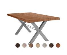 SIT Tops & Tables Esstisch Massivholz Edgy Natur geölt / 200x100 cm / Eisen antikschwarz