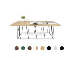 TemaHome »Helix« Couchtisch Helix 120 / Metall Schwarz / Marmor Braun