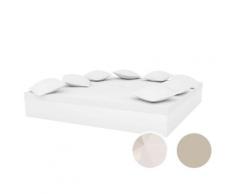 Vondom »JUT CHILL« Outdoor Daybed 240x120 cm / Ecru mit Bezug Silvertex Ecru 0009 / Basic Matt