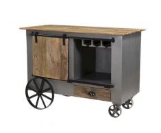 GartenZeit »Ranchi« Barschrank mit Rollen 85x122x90 cm