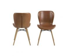 Actona »Batilda -A1« Esszimmerstuhl Lederlook 47x82,5x56 cm