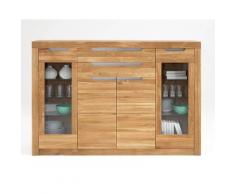 Massivholz »Basel« Highboard Wildeiche natur