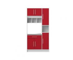TemaHome »Louise« Küchenschrank Weiß mit Rot