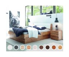 Hasena Wood-Line Massivholzbett Premium Practico/Varus 160x200 cm / Buche kirschbaumfarbig, lackiert / Anthrazit