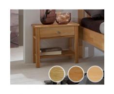 Massivholz »Thomas« Nachtkommode II Kernbuche natur / Metallgriff