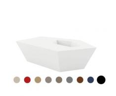 Vondom »FAZ« Outdoor Beistelltisch Gross / B 110 x H 32 x T 70 cm / Lackiert Hochglanz / Orange