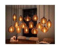 designline »Rib« Hängeleuchte XV Amber Glas