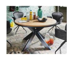 Bodahl »Nottingham« Massivholz Esstisch Rustic Oak mit Funktion 130 cm / white wash / ohne Einlegeplatte