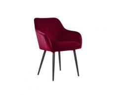 SalesFever »Freja« Armlehnstuhl Samt rot 61x85x45 cm