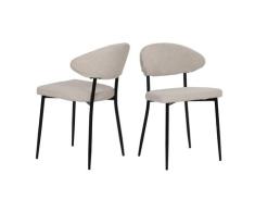 SIT Sit&Chairs »Noah« Stuhl 2er-Set beige 56x82x53 cm