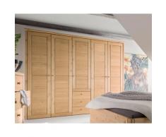 MassivHolz »Vita« Kleiderschrank natur 6-türig / mit Schubladen